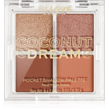 Revolution Relove Pocket Palette paletka očních stínů odstín Coconut Dream 4x0.72 g