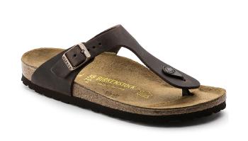 Birkenstock Gizeh NU Oiled Habana Regular Fit hnědé 743831