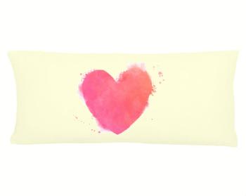 Polštář velký watercolor heart