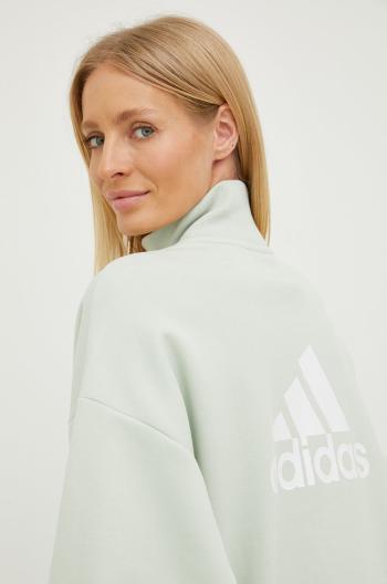 Mikina adidas Performance dámská, zelená barva, hladká