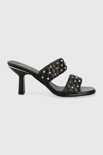 Pantofle MICHAEL Michael Kors Amelia dámské, černá barva, na podpatku
