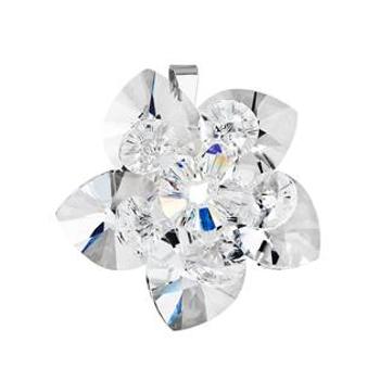 EVOLUTION GROUP CZ Stříbrný přívěšek s kytička s kamínky Crystals from Swarovski® Crystal - 34072.1 Crystal