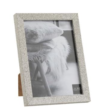 Stříbrný dekorativní fotorámeček s flitry Glitter silver - 15*2*20 cm / 13*18cm 8124
