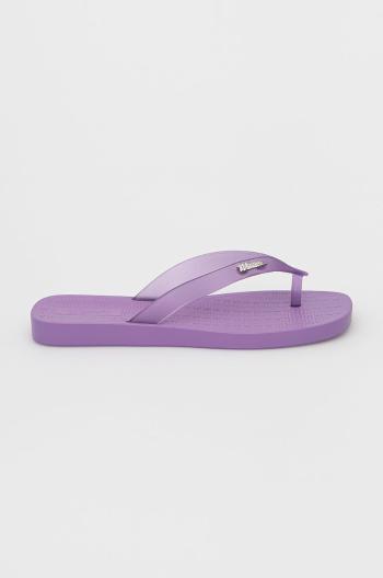 Žabky Melissa dámské, fialová barva, na plochém podpatku