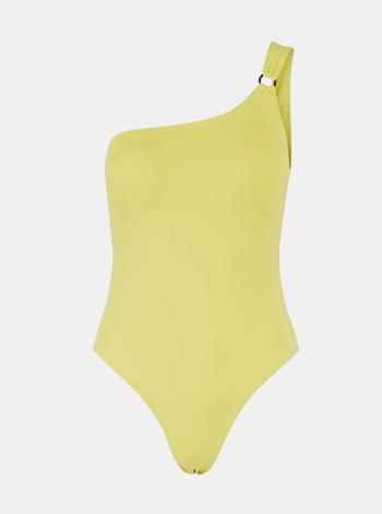 Žluté jednodílné asymetrické plavky Pieces Groa