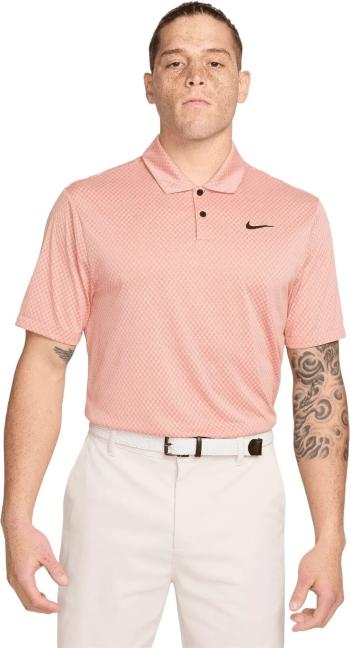 Nike Dri-Fit Tour Jacquard Mens Light Madder Root/Guava Ice/Black L Polo košile