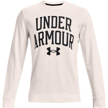 Under Armour RIVAL TERRY CREW Pánská mikina, bílá, velikost S