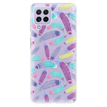 Odolné silikonové pouzdro iSaprio - Feather Pattern 01 - Samsung Galaxy A22