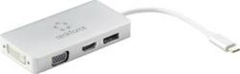 USB / HDMI / DisplayPort / DVI / VGA adaptér Renkforce RF-3149890, stříbrná