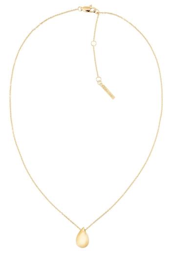 Calvin Klein Elegantní pozlacený náhrdelník z oceli Sculptured Drops 35000084