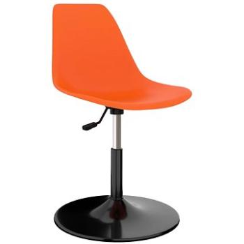 Otočné jídelní židle 4 ks oranžové PP (324198)
