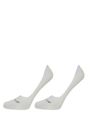 PONOŽKY GANT D1. 2 PACK SOLID INVISIBLE SOCKS bílá None