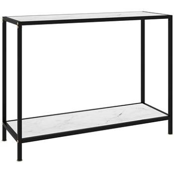 Konzolový stolek bílý 100 × 35 × 75 cm tvrzené sklo (322837)