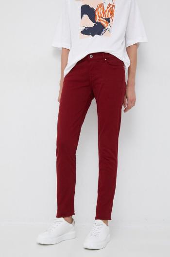 Džíny Pepe Jeans dámské, červená barva,