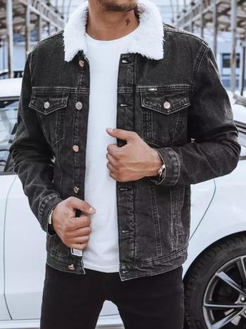 Černá džínová bunda s kožíškem TX4110z Velikost: M