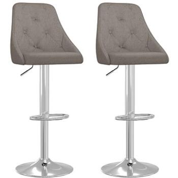 Barové židle 2 ks tmavě šedé textil, 339307 (339307)