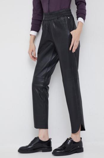 Kalhoty Mos Mosh dámské, černá barva, jednoduché, high waist