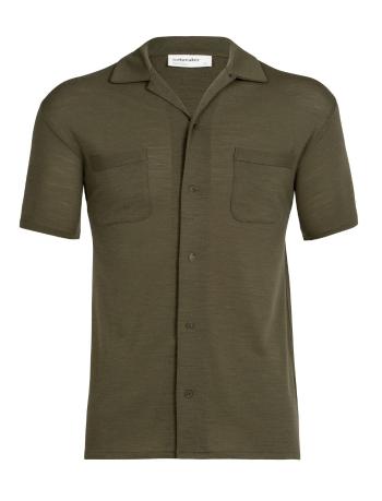 pánské merino triko krátký rukáv ICEBREAKER Mens Pankow SS Shirt, Loden (vzorek) velikost: M