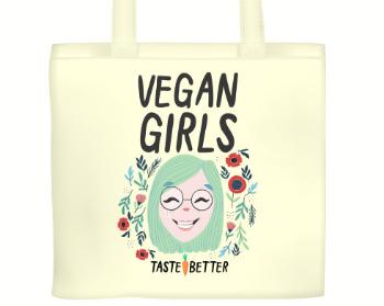 Plátěná nákupní taška Veganské dívky chutnají líp