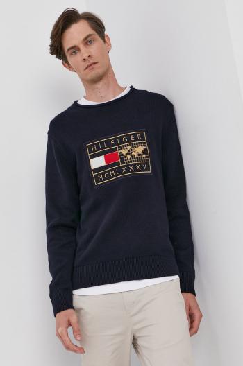 Svetr Tommy Hilfiger pánský, tmavomodrá barva, hřejivý