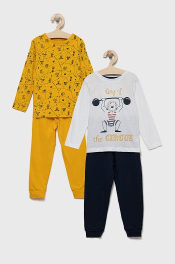 Dětské pyžamo zippy žlutá barva
