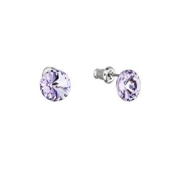 Náušnice bižuterie se Swarovski krystaly fialové kulaté 51037.3 violet, provence, lavender,, violet,, crystal,crystal, ab,,, tanzanite