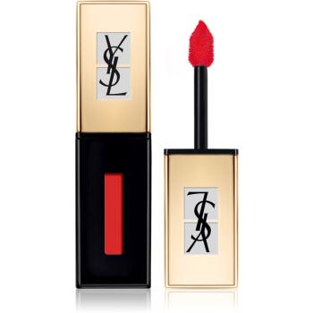 Yves Saint Laurent Vernis À Lèvres Pop Water rtěnka a lesk na rty 2 v 1 s mokrým efektem odstín 202 Rouge Splash 6 ml