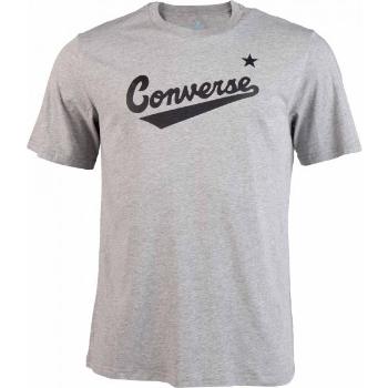 Converse CENTER FRONT LOGO TEE Pánské triko, šedá, velikost M