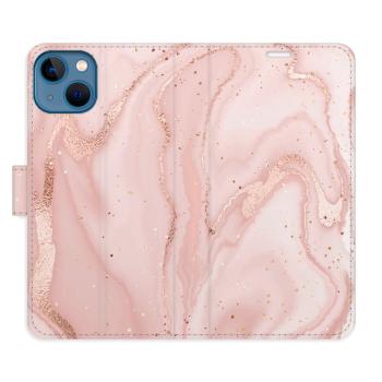 Flipové pouzdro iSaprio - RoseGold Marble - iPhone 13