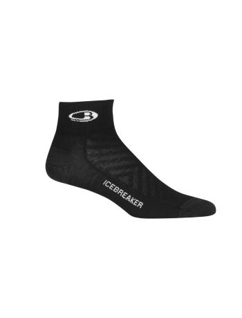 dámské merino ponožky ICEBREAKER Wmns Run+ Ultralight Mini, Black/Snow velikost: L