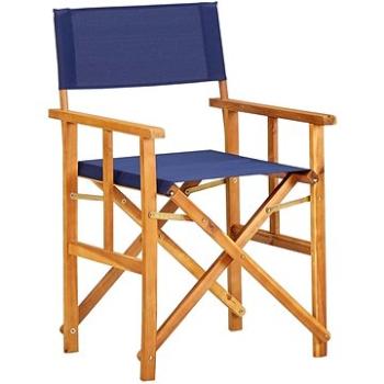 Režisérská židle masivní akáciové dřevo modrá 45952 (45952)