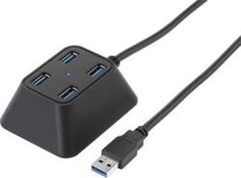 USB hub Renkforce se stavovou LED, 4x USB 3.0