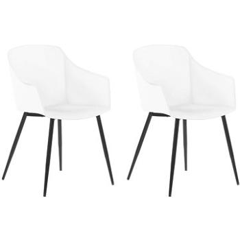 Sada 2 bílých  jídelních židlí FONDA, 208721 (beliani_208721)