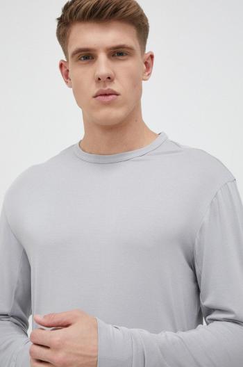 Tréninkové tričko s dlouhým rukávem Reebok šedá barva