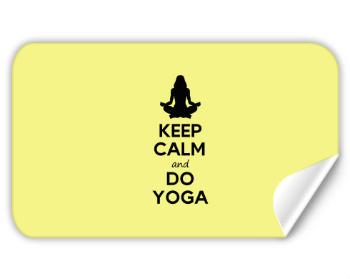 Samolepky obdelník - 5 kusů Keep calm and do yoga