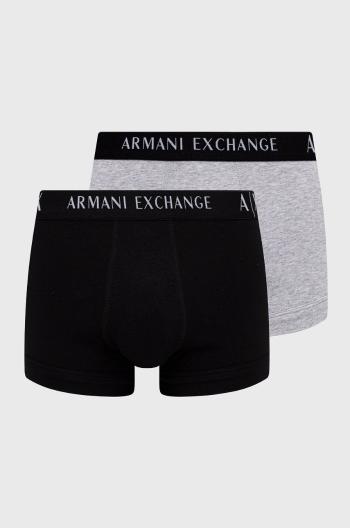 Boxerky Armani Exchange (2-pak) pánské, černá barva