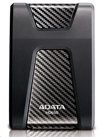 ADATA Externí HDD 2TB 2, 5\" USB 3.1 DashDrive Durable HD650, černý (gumový, nárazu odolný)