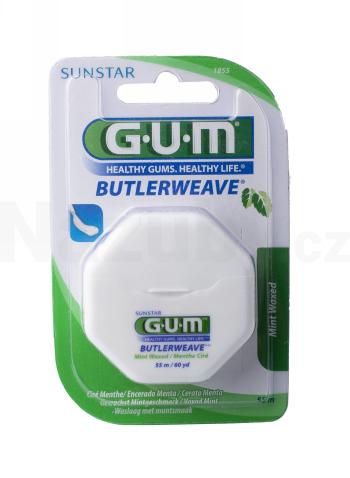 GUM Weave zubní nit voskovaná s mentolem 55 m