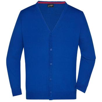 James & Nicholson Pánský bavlněný svetr JN661 - Královská modrá | L