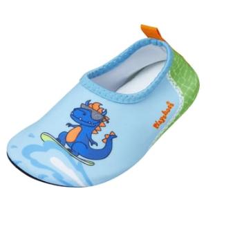 Playshoes Barefoot boty Dino modro-zelené