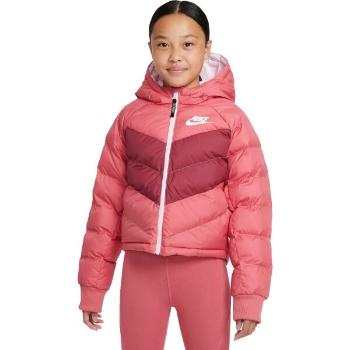 Nike NSW SYNFL HD JKT G Dívčí bunda, růžová, velikost L