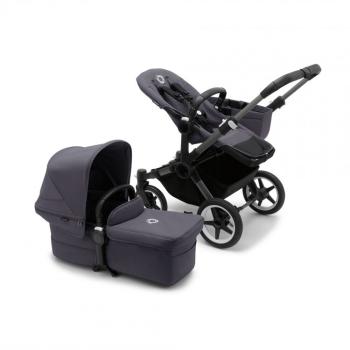 BUGABOO Donkey 5 Kompletní kočárek Mono Graphite/Stormy blue-Stormy blue