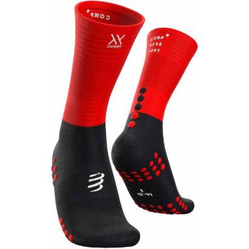 Compressport MID COMPRESSION SOCKS Vysoké běžecké ponožky, červená, velikost T3