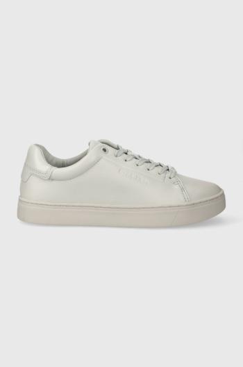 Kožené sneakers boty Calvin Klein CLEAN CUPSOLE LACE UP šedá barva, HW0HW01863