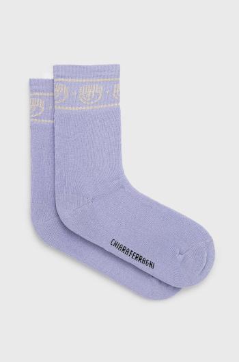 Ponožky Chiara Ferragni dámské, fialová barva