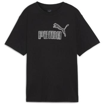 Puma ESSENTIALS + MARBELEIZED TEE Dámské triko, černá, velikost