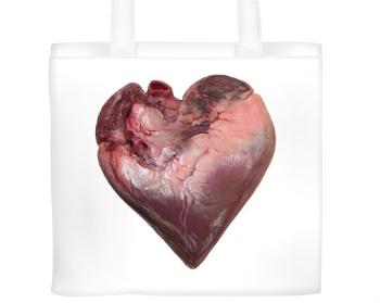 Plátěná nákupní taška Srdce