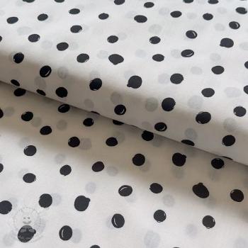 Bavlněná látka Draw dots Snoozy white