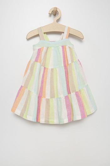 Dětské lněné šaty GAP mini