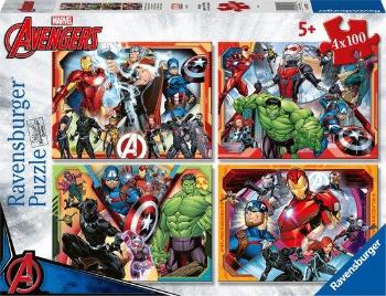 RAVENSBURGER Puzzle Mocní Avengers 4x100 dílků